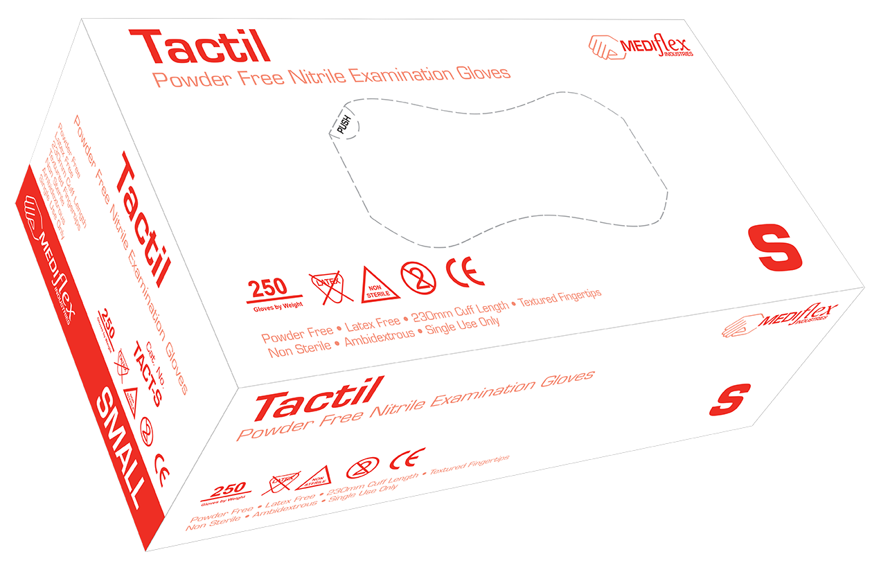 Tactil Powder Free Disposable Nitrile Gloves - Mediflex Industries